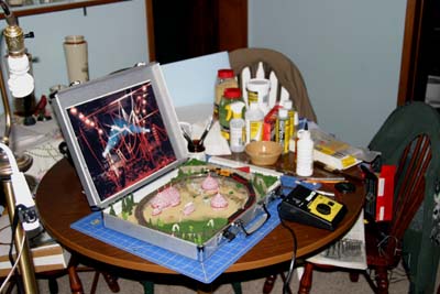 Mess on the dining room table